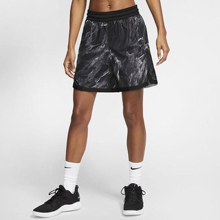 Pantaloni Scurti Nike Dri-FIT Basketball Dama Negrii Albi | FHEL-15807